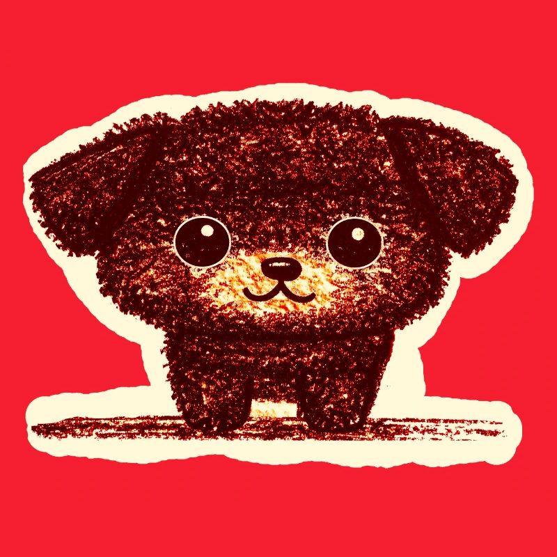 Winziges Hündchen (Rot)