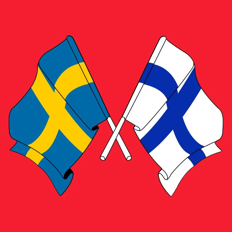 Drapeau de la Suède, drapeau de la Finlande