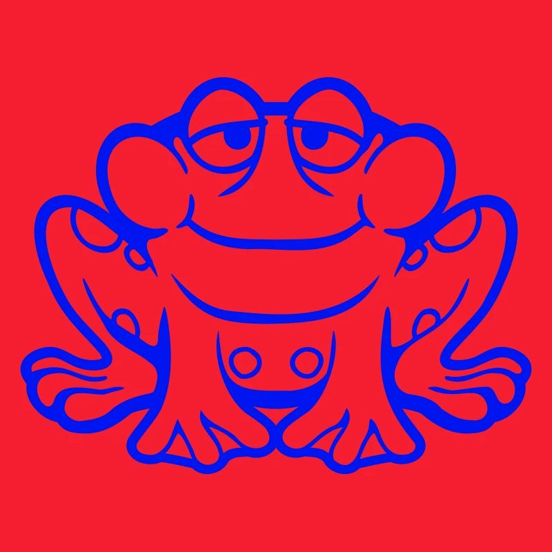 Frog toad smiles funny sitting comic happy