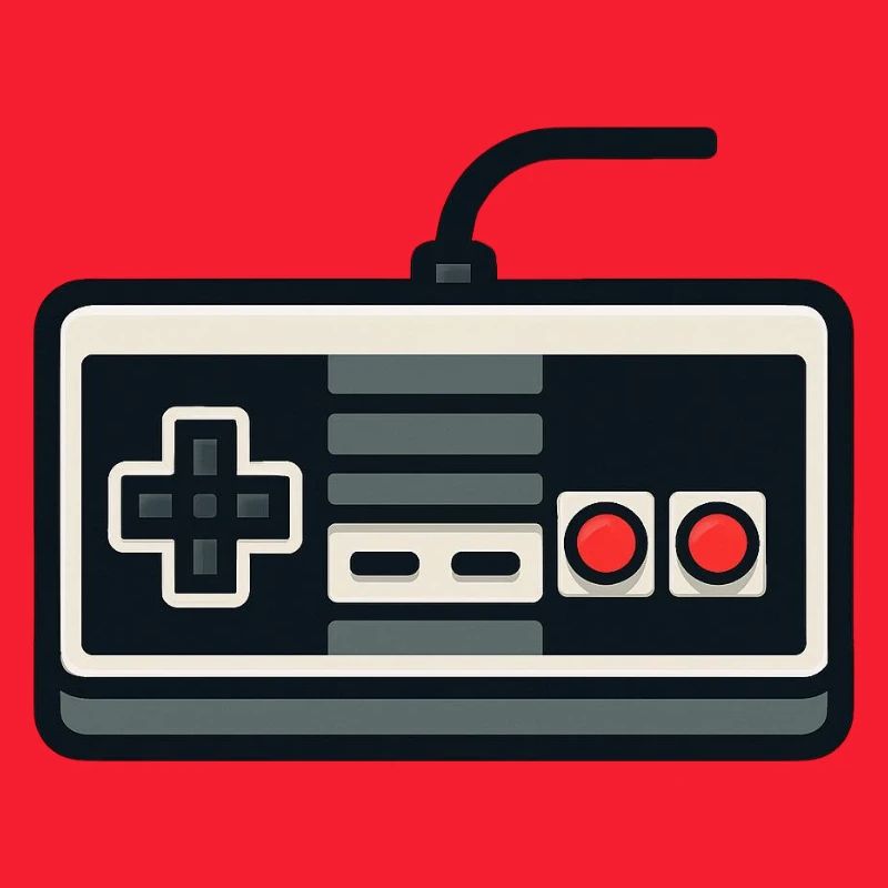 Retro NES Style Gamepad Outline