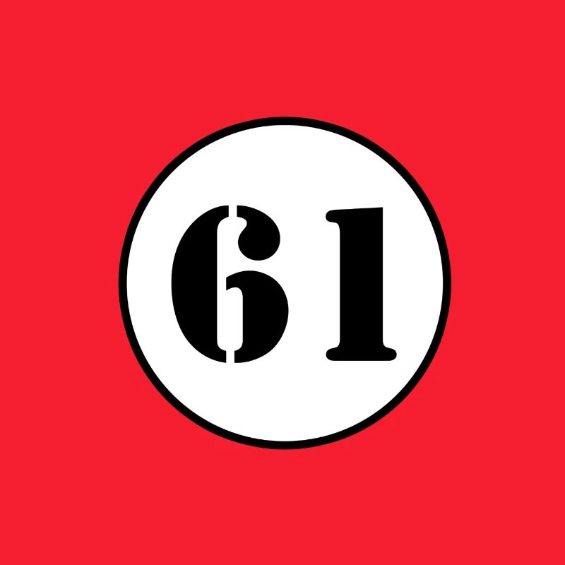 NUMMER 61 Einundsechzig Geburtstag Geschenk