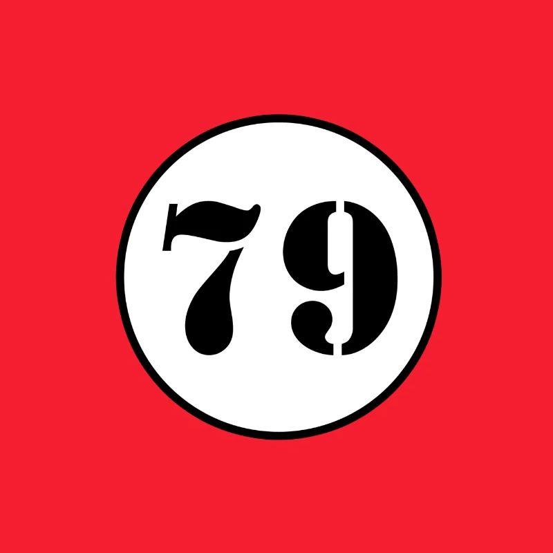 NUMMER 79 Neunundsiebzig Geburtstag Geschenk