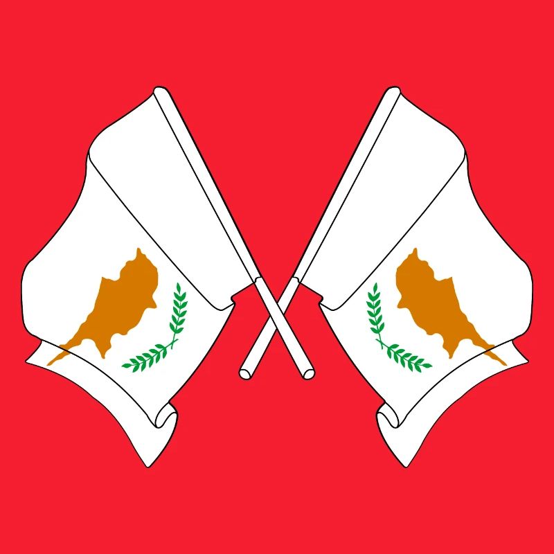 Two flags Cyprus