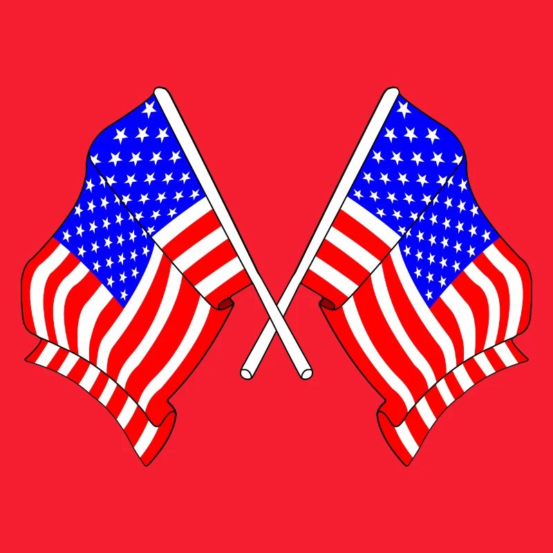 Two flags USA