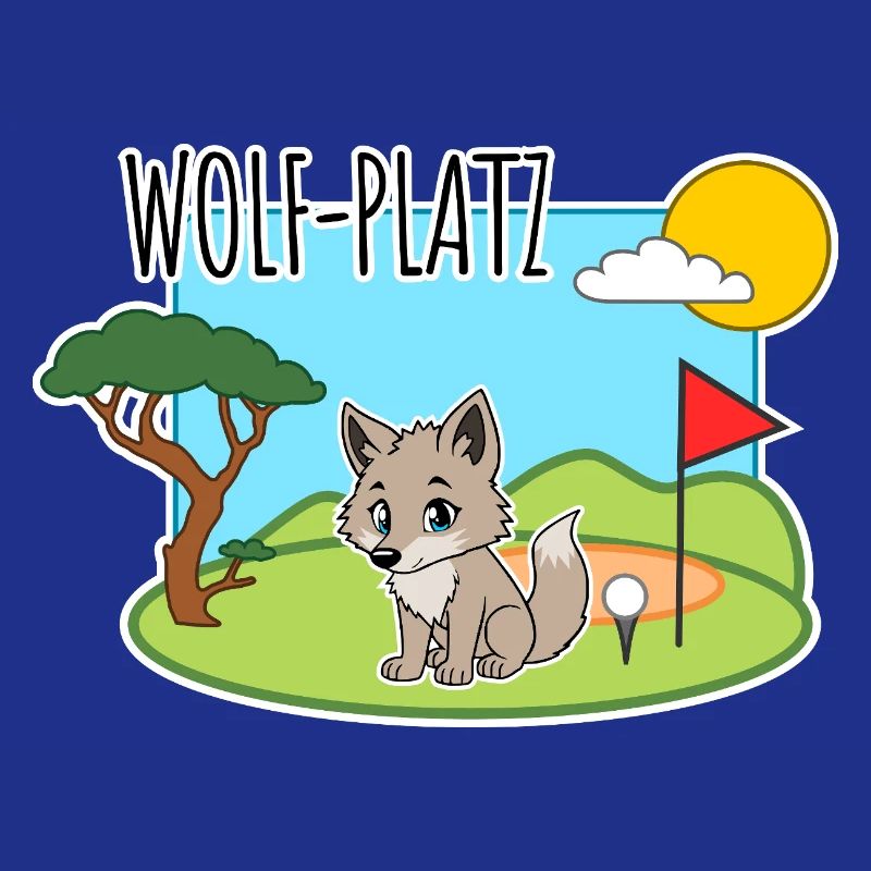 Wolf-Platz - Ein Wolf auf dem Golfplatz