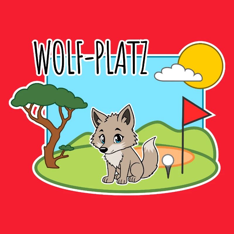 Wolf-Platz - Ein Wolf auf dem Golfplatz