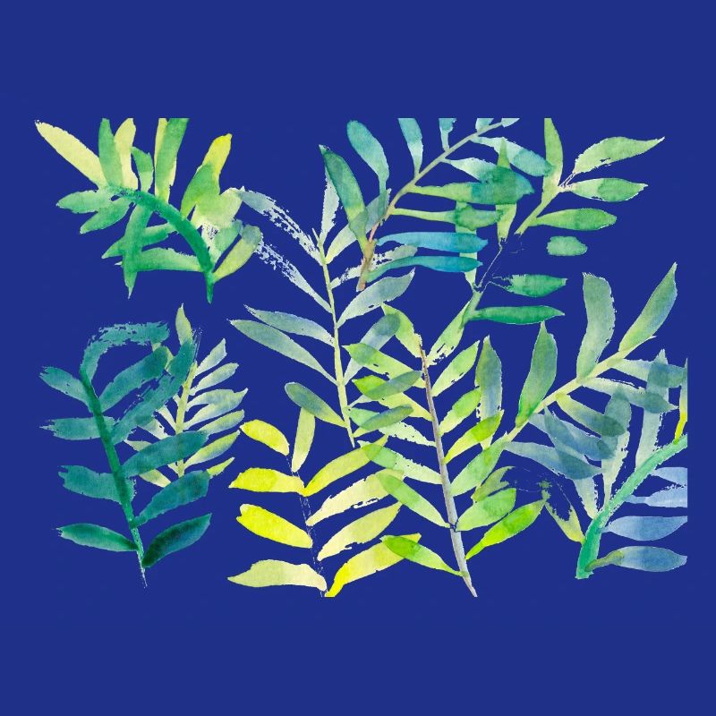 Branches de feuilles aquarelles