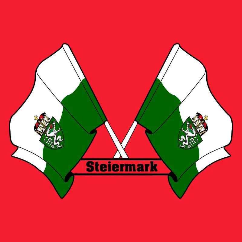 Drapeaux de Styrie avec texte