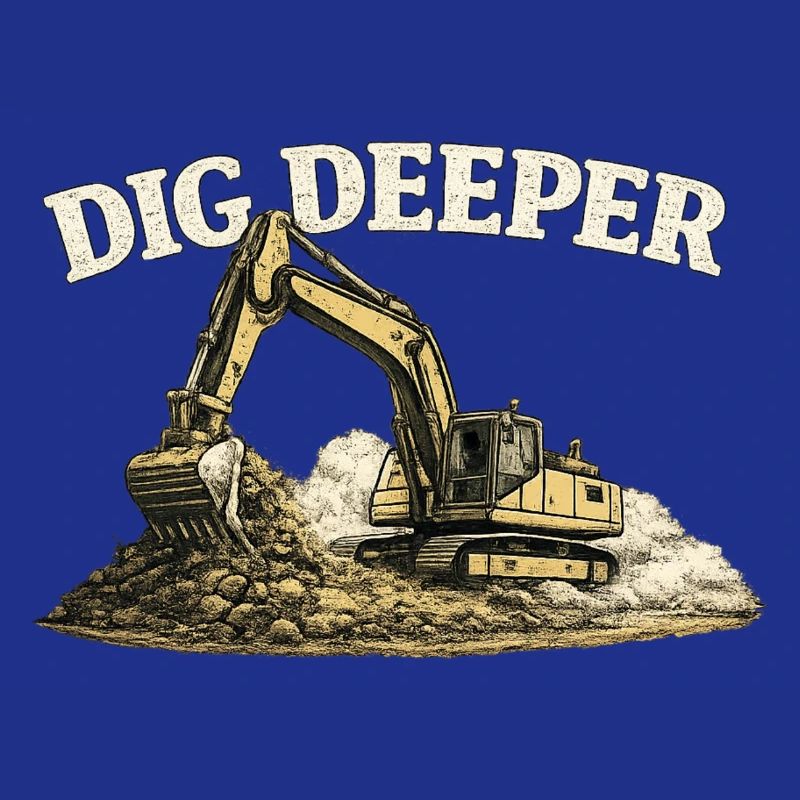 Dig Deeper Excavator Construction Site Construction Machine
