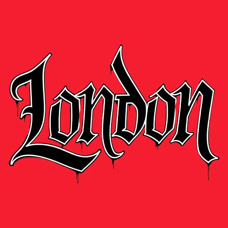 Conception typographique graphique de Londres