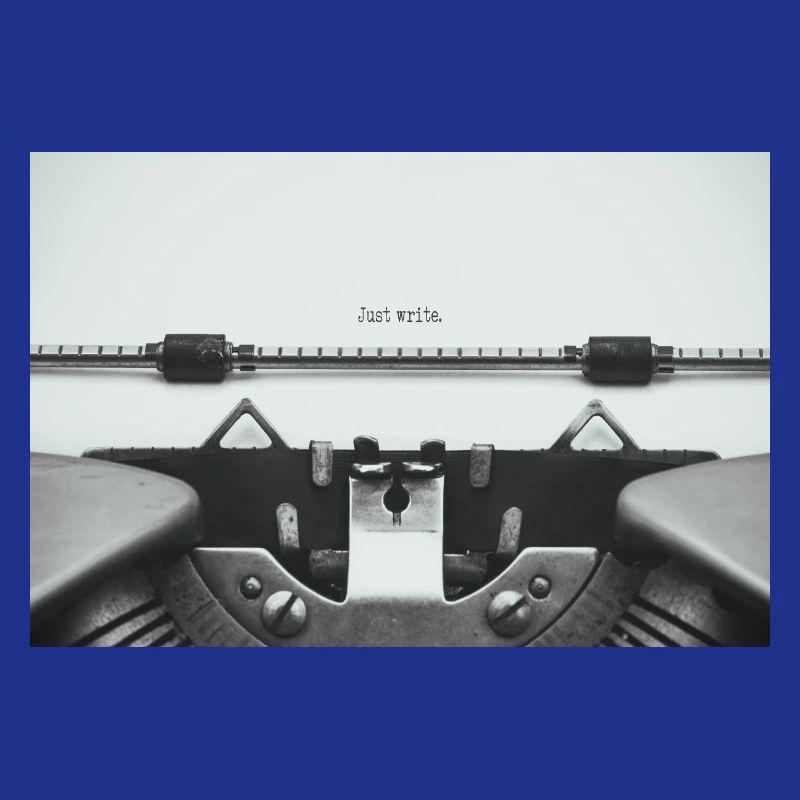 Écrivez simplement un design de machine à écrire vintage