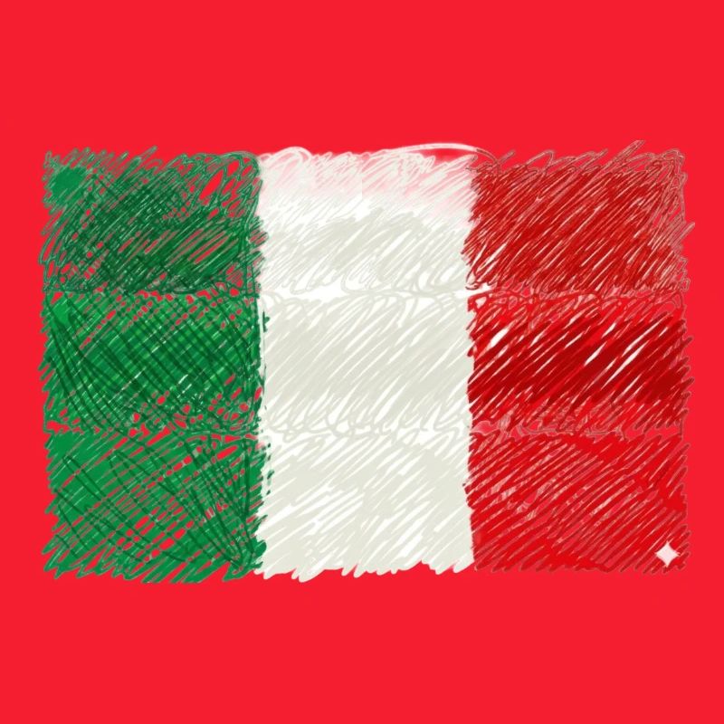 Scribbled Italian Flag