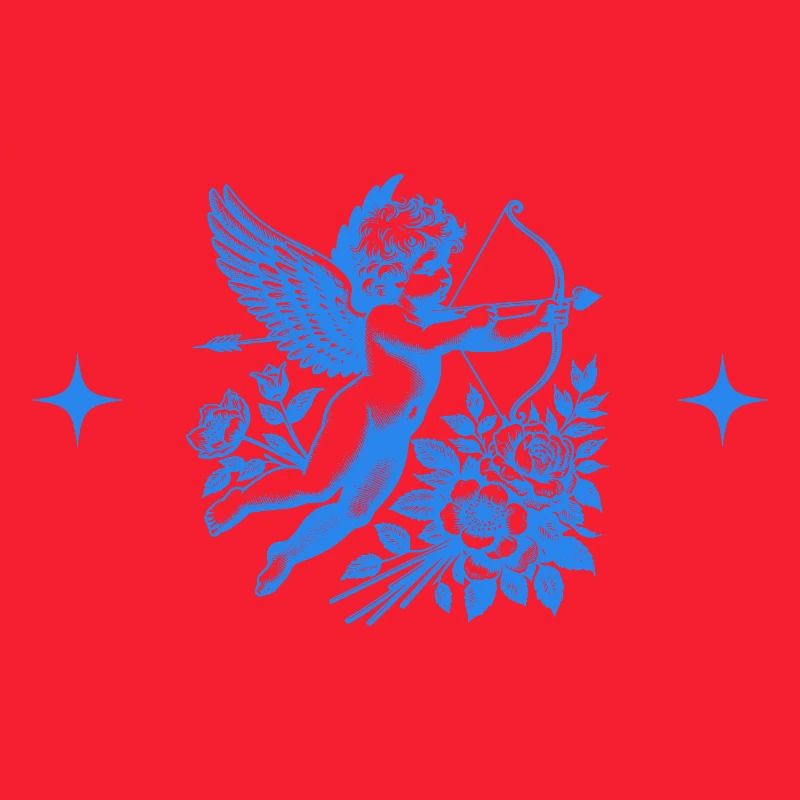 Blue Flower Cupid