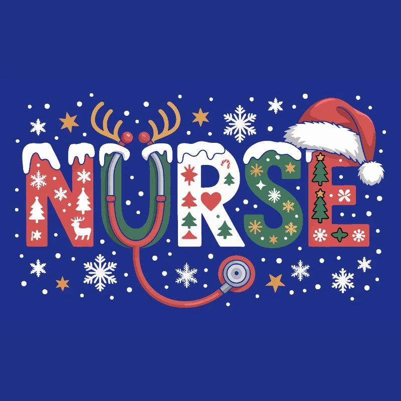 Nurse Weihnachtsstethoskop Logo
