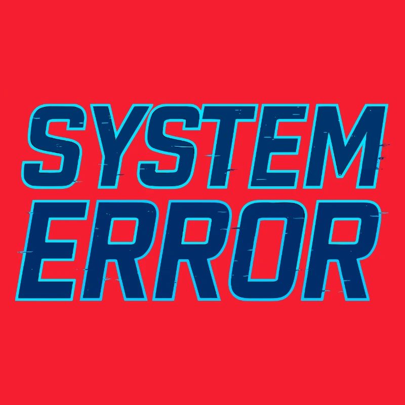 System Error Glitch Design
