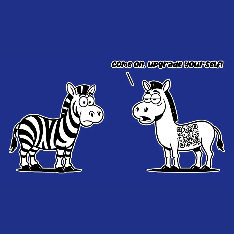 Funny Zebra with QR Code Upgrade