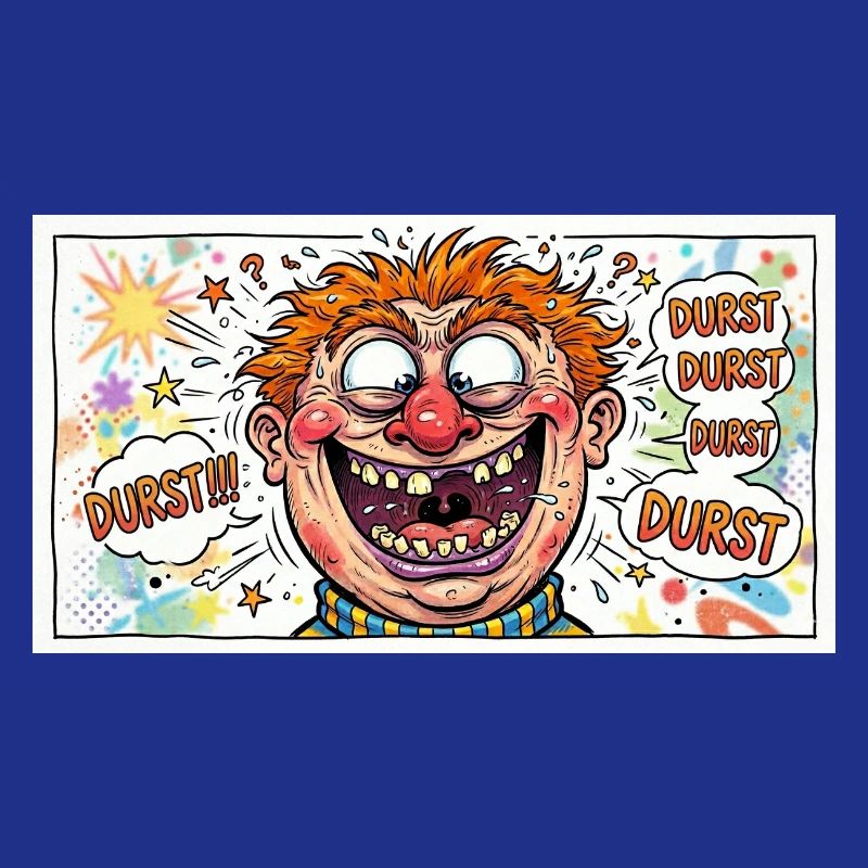 Durst-Karikatur Comicgesicht