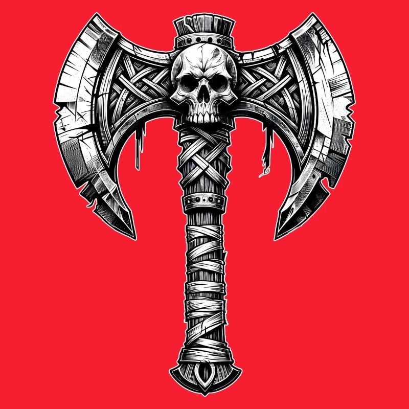 Axe throwing axe skull design