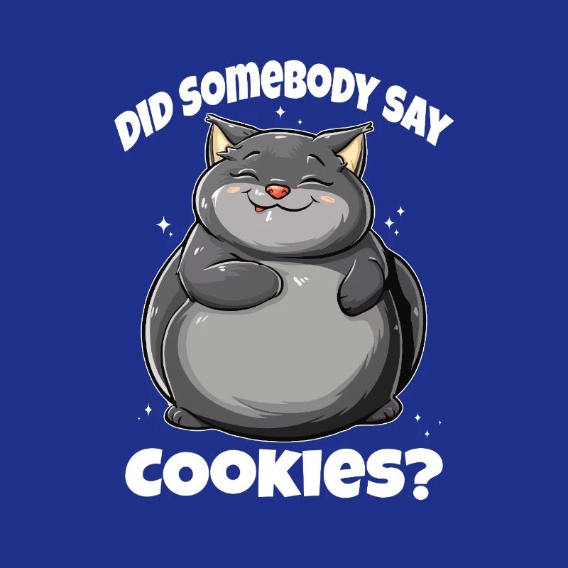 Gros chat avec des biscuits drôles