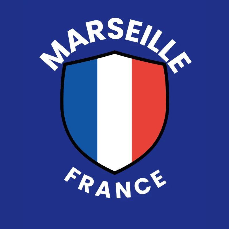 Marseille Frankrijk Crest Tee