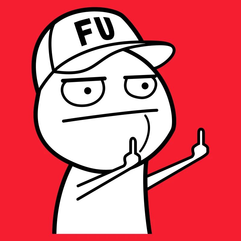 FU Meme mit Basecap (Farben änderbar)