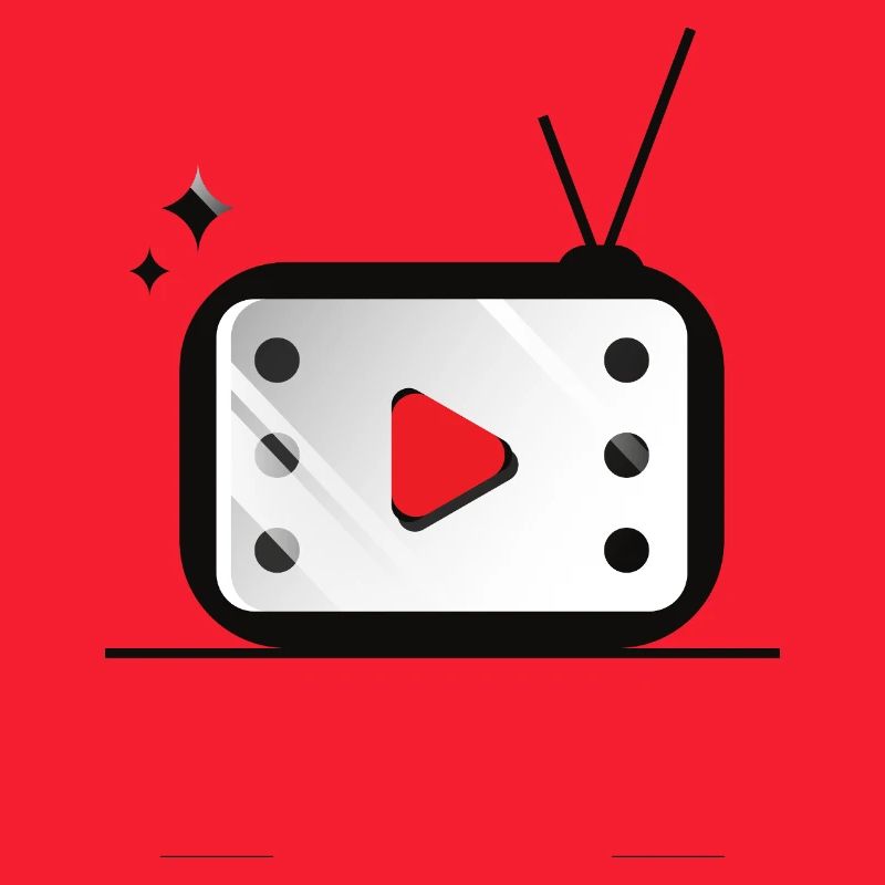 Retro TV Play Button Pattern