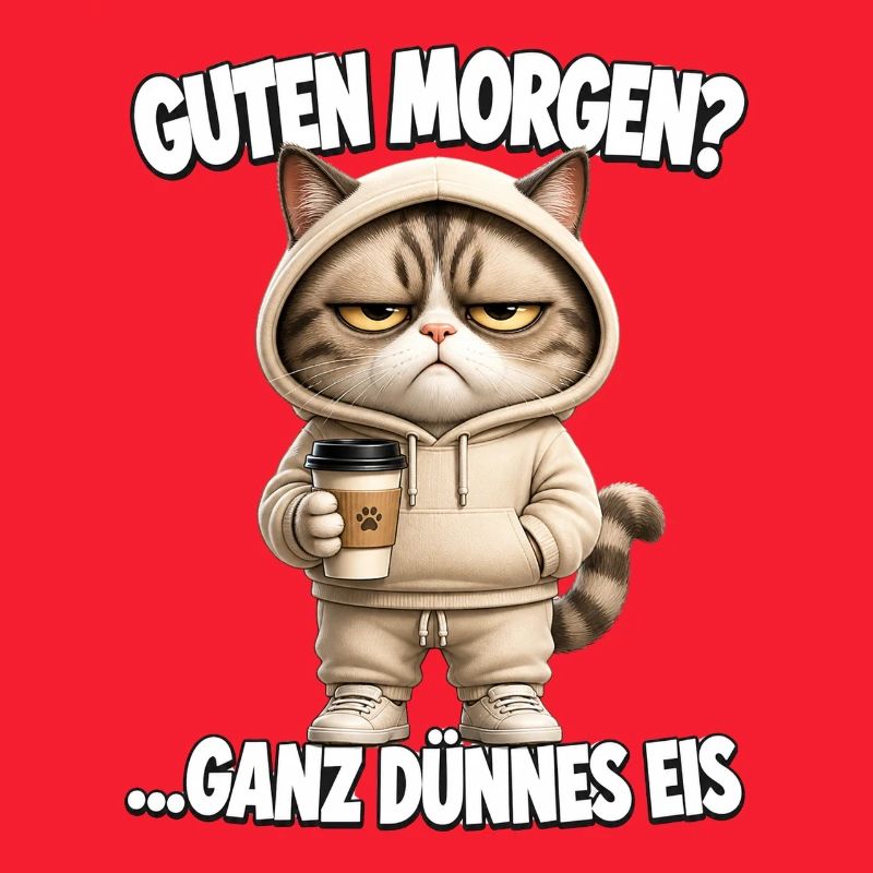Lustiges Morgenmuffel Design mit Kaffee