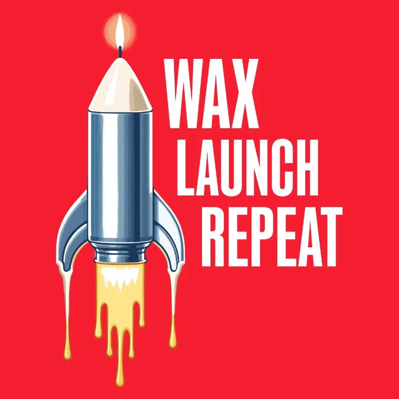 WAX Launch Repeat – Funny Rocket Candle Design