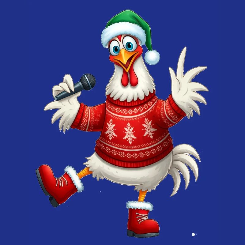Pull de poule chantante de vacances
