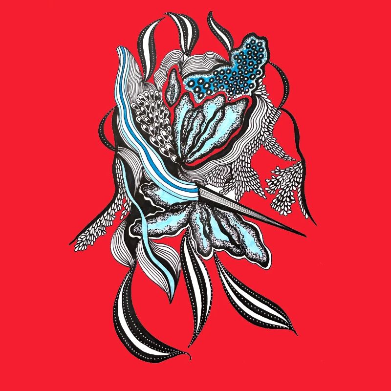 Conception de la ligne de fleur d’indigo