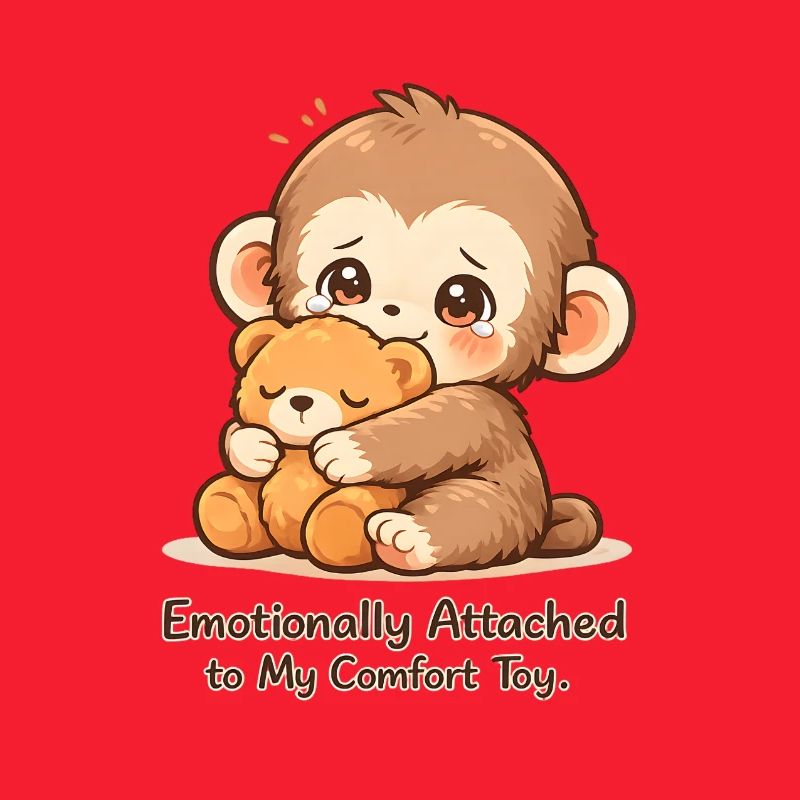 Punch Monkey Sad Cute Aesthetic Tee.