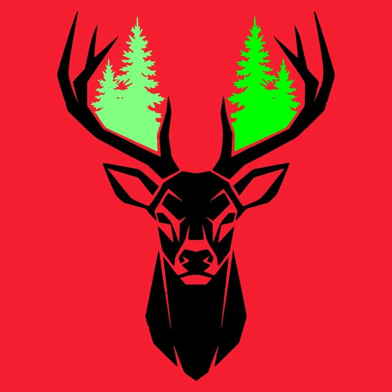 Deer Head Fir Trees Natural Green