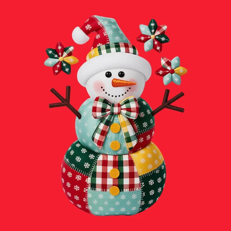 Patchwork Schneemann Feiertagsstimmung