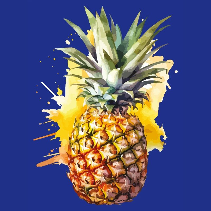 Éclaboussure d’aquarelle à l’ananas