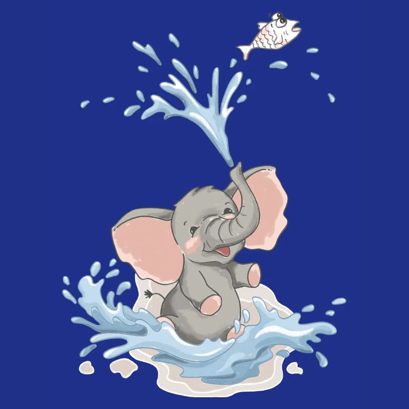 Bébé éléphant Éléphant Éclaboussure d’eau Eau Baignée d’été