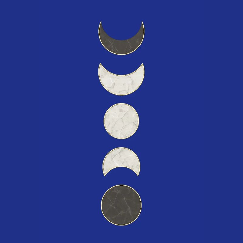 Moon Phases Marble Pattern