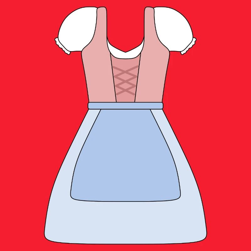 Conception de robe bavaroise traditionnelle Dirndl