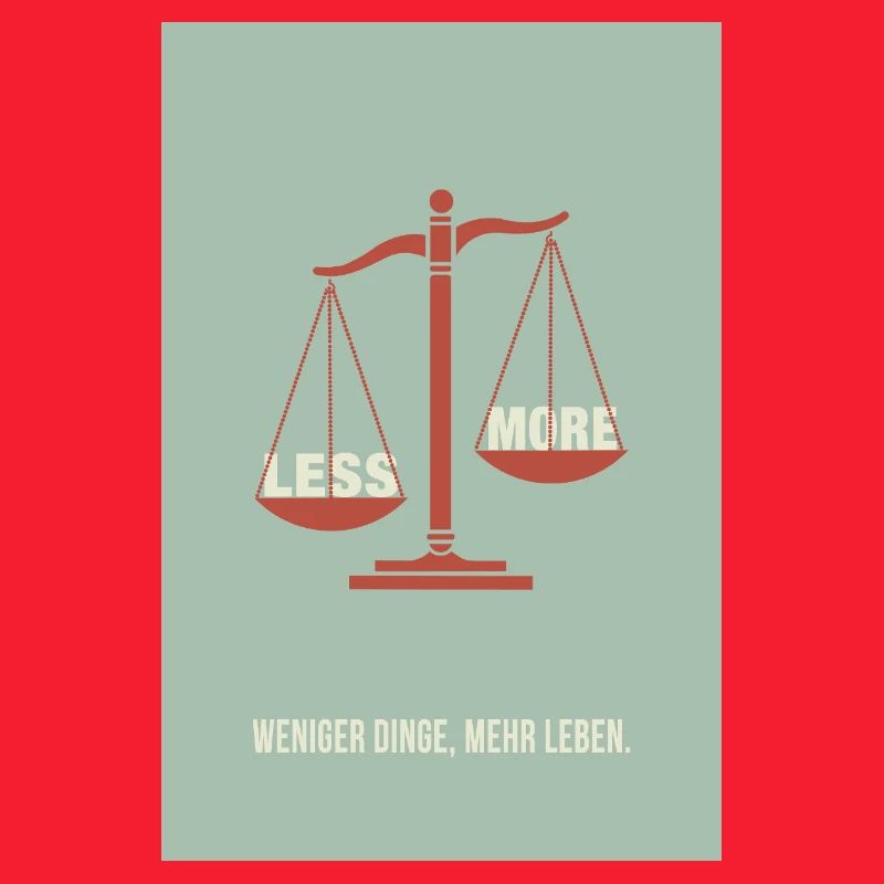 Moins, c’est plus - Conception d’affiche d’équilibre