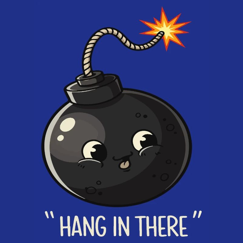 Conception de bande dessinée de bombe explosive kawaii