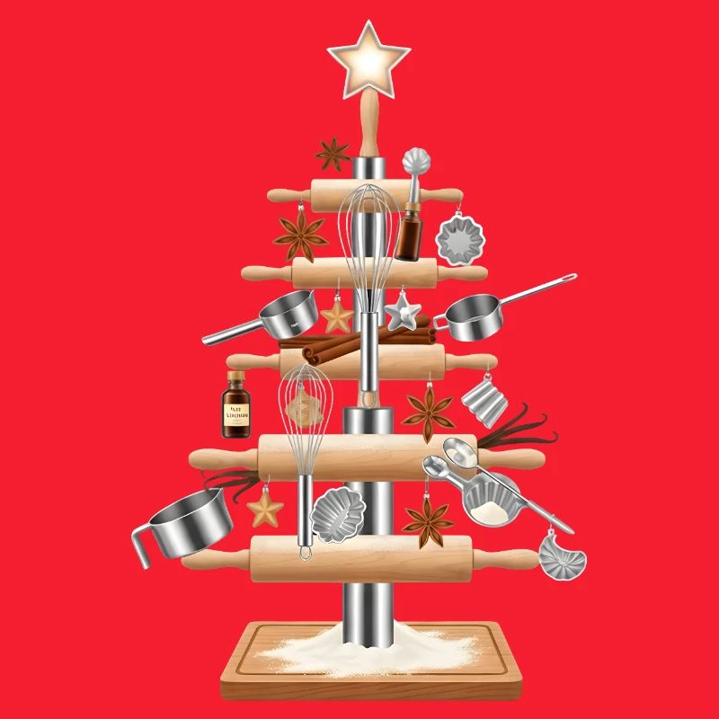 Kitchen tree made of baking tools
