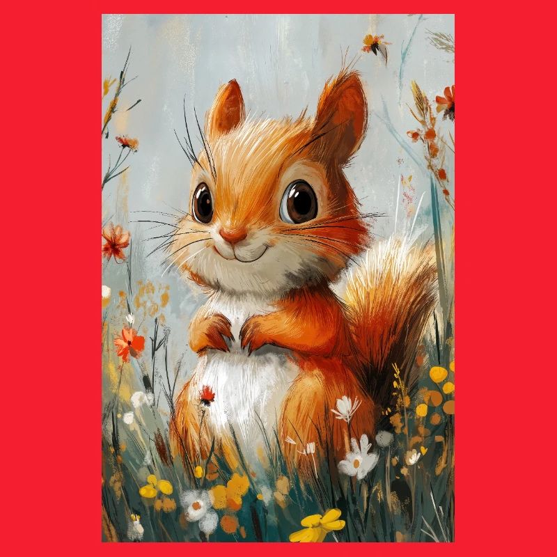 Illustration eines Eichhörnchens