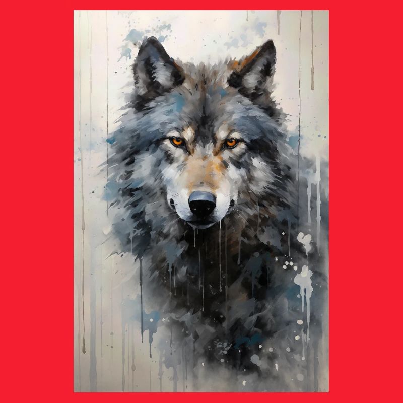 Illustration eines Wolfes