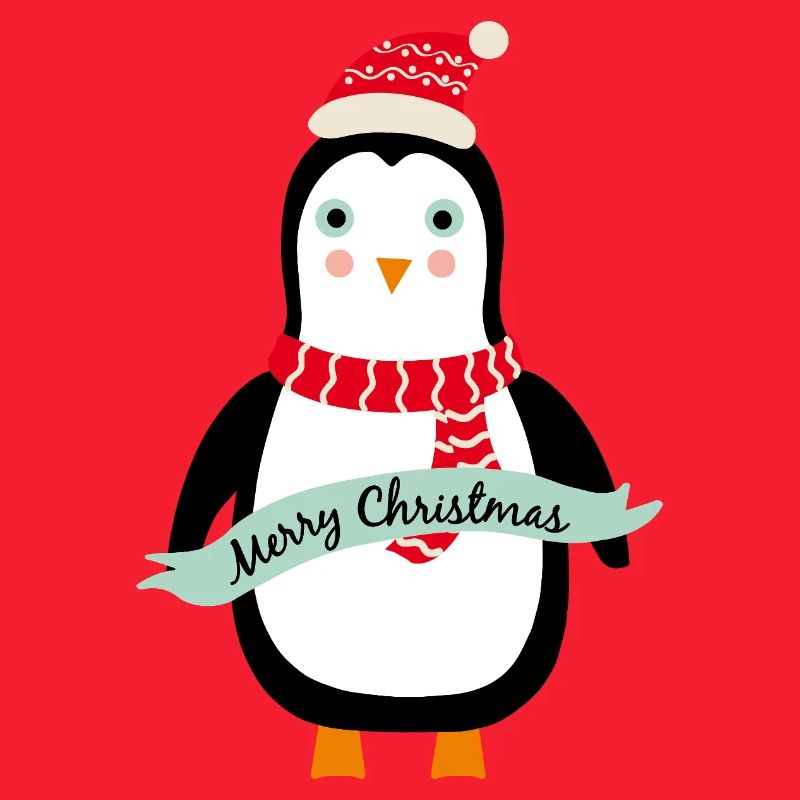 Mignon Pingouin de Noël Joyeux Noël