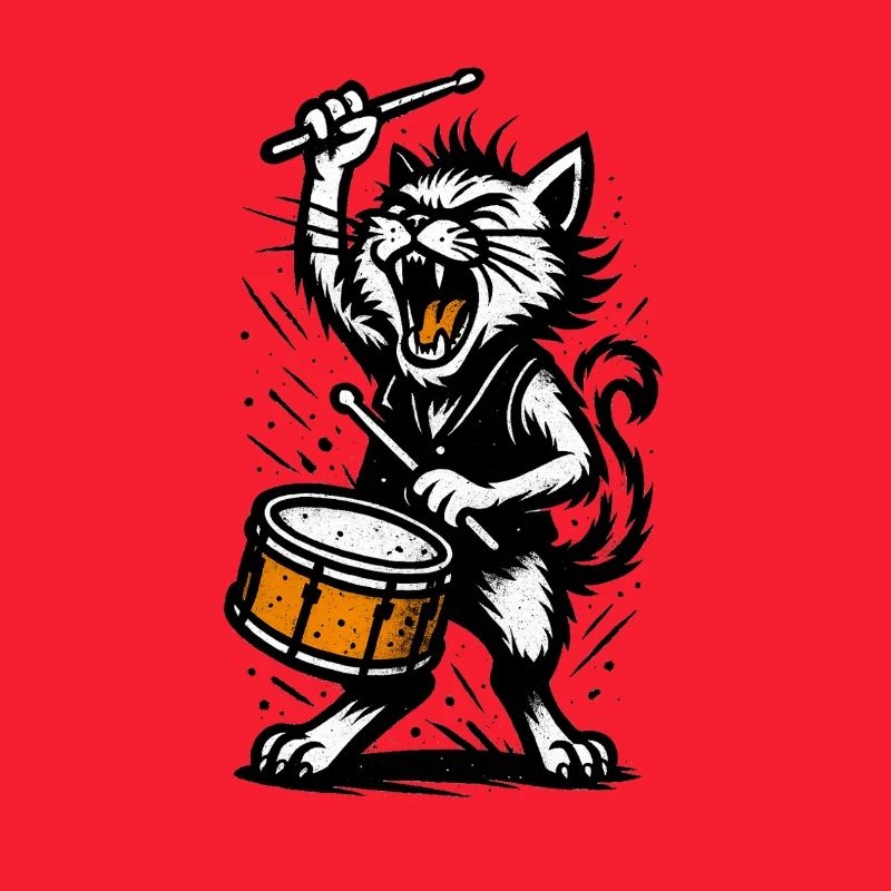 Batteur chat dans la tempête