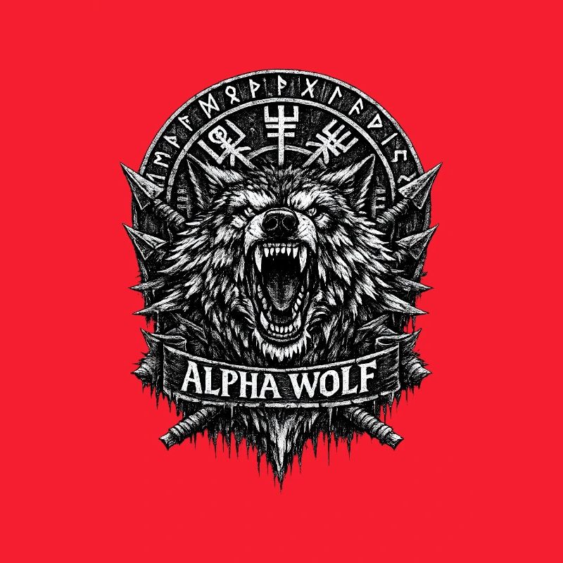 Alpha Wolf Runic Crest