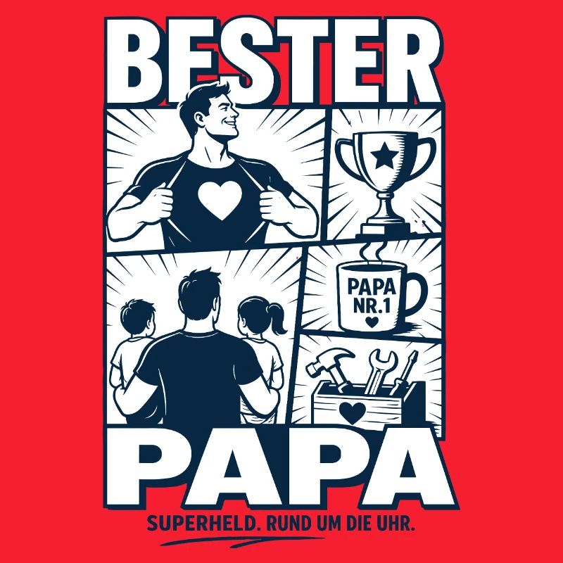 Bester Papa Superheld Design
