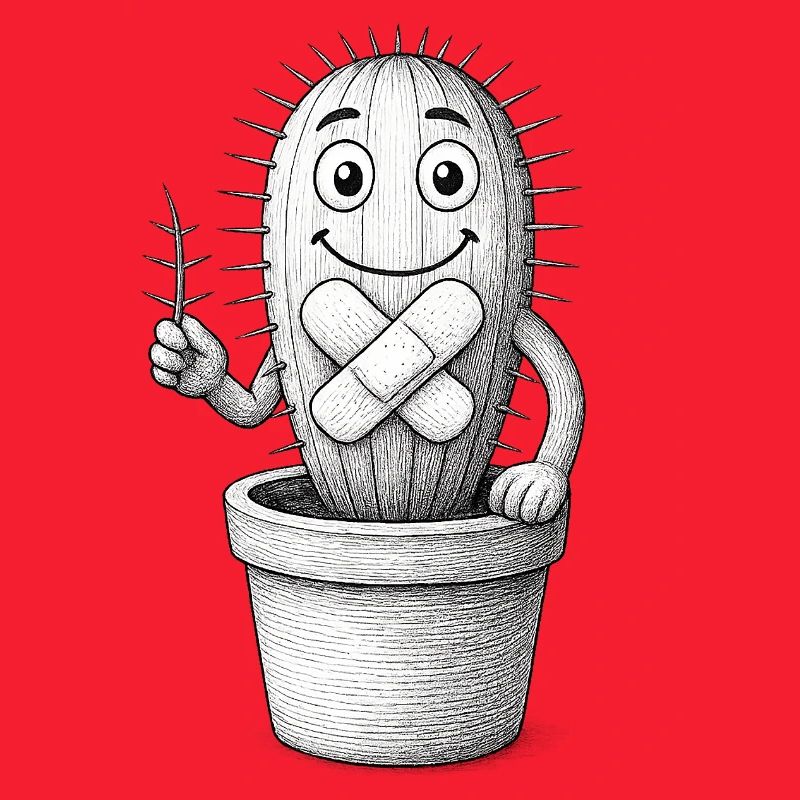 Bandaged Whimsical Cactus