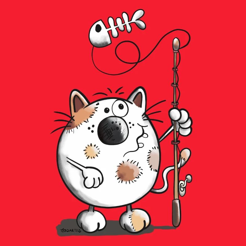 Mignon Chat et poisson