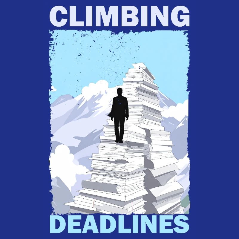 Grimper les délais - Funny Office Workload Mountai