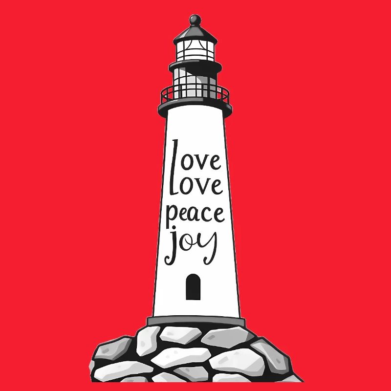 Phare avec message de paix